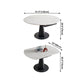Extendable Round Dining Table Modern Sintered Stone Table with Metal Pedestal Base Clearhalo ' dining_table' 'Dining Tables & Seating' 'Dining Tables' 'furn' 'furn_dining_table' 'Furniture' 'furniture_dining_table' 'Kitchen & Dining Furniture' 'kitchen&dining_furn' 'kitchen' 'kitchen_dining_table' 4400574