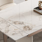 Luxury Sintered Stone Dining Table Extendable Rectangle Table with Double Pedestal Base Clearhalo ' dining_table' 'Dining Tables & Seating' 'Dining Tables' 'furn' 'furn_dining_table' 'Furniture' 'furniture_dining_table' 'Kitchen & Dining Furniture' 'kitchen&dining_furn' 'kitchen' 'kitchen_dining_table' 4400579