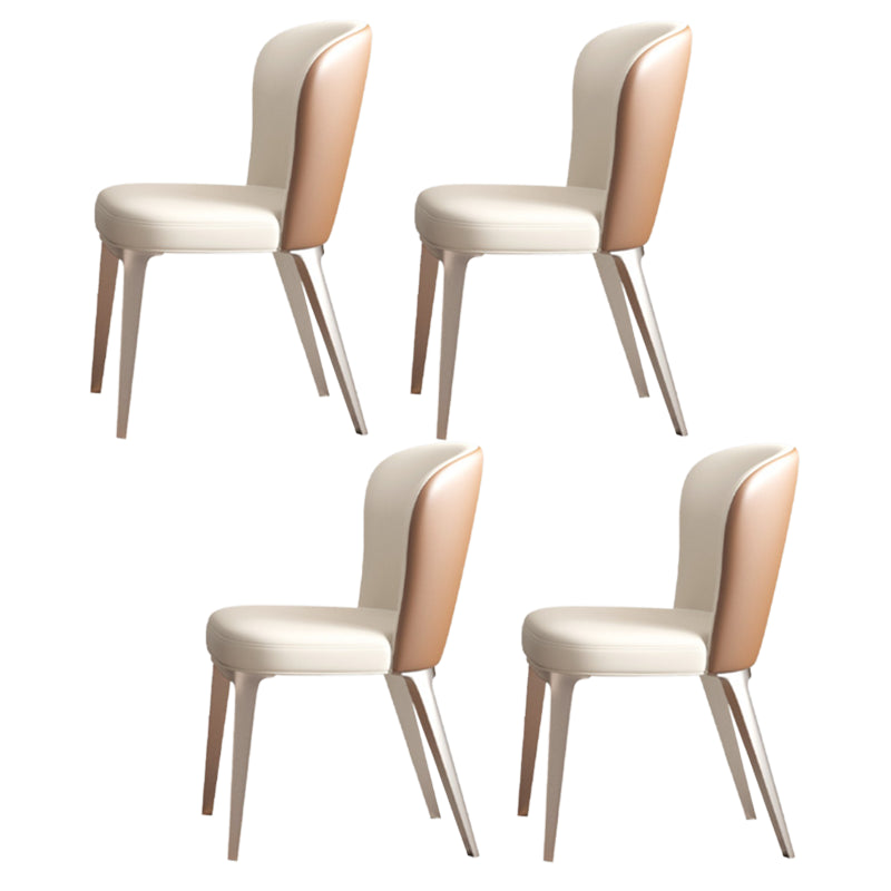 Nordic 1/4/5/6/7/9 Pieces Dining Set Stone Round Table and Leather Chairs Dinette Set 4 White Chairs Clearhalo 'Dining Room Sets' 'Dining Tables & Seating' 'dining_room_set' 'furn' 'furn_dining_room_set' 'Furniture' 'furniture_dining_room_set' 'Kitchen & Dining Furniture' 'kitchen&dining_furn' 'kitchen' 4400587