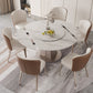 Nordic 1/4/5/6/7/9 Pieces Dining Set Stone Round Table and Leather Chairs Dinette Set 7 Pieces: Table, 6 Chairs Clearhalo 'Dining Room Sets' 'Dining Tables & Seating' 'dining_room_set' 'furn' 'furn_dining_room_set' 'Furniture' 'furniture_dining_room_set' 'Kitchen & Dining Furniture' 'kitchen&dining_furn' 'kitchen' 4400588