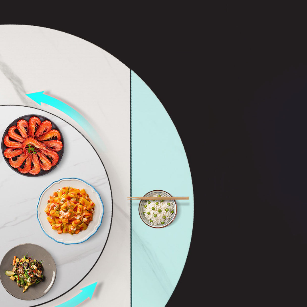 Nordic 1/4/5/6/7/9 Pieces Dining Set Stone Round Table and Leather Chairs Dinette Set Clearhalo 'Dining Room Sets' 'Dining Tables & Seating' 'dining_room_set' 'furn' 'furn_dining_room_set' 'Furniture' 'furniture_dining_room_set' 'Kitchen & Dining Furniture' 'kitchen&dining_furn' 'kitchen' 4400592