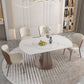 Nordic 1/4/5/6/7/9 Pieces Dining Set Stone Round Table and Leather Chairs Dinette Set Clearhalo 'Dining Room Sets' 'Dining Tables & Seating' 'dining_room_set' 'furn' 'furn_dining_room_set' 'Furniture' 'furniture_dining_room_set' 'Kitchen & Dining Furniture' 'kitchen&dining_furn' 'kitchen' 4400600