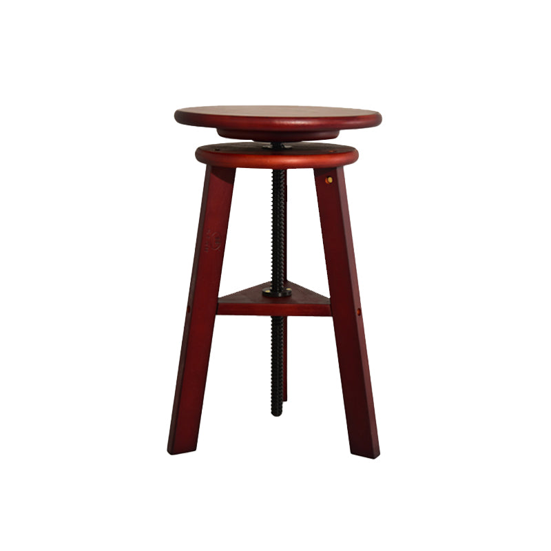 Adjustable Counter Bar Stool Contemporary Armless Wood Bar Stool for Painting Studio Walnut Clearhalo 'Bar Furniture' 'Bar Stools' 'bar_stools' 'furn' 'furn_bar_stools' 'furniture_bar_stools' 'Kitchen & Dining Furniture' 'kitchen&dining_furn' 'kitchen' 'kitchen_furn' Furniture' 4400610