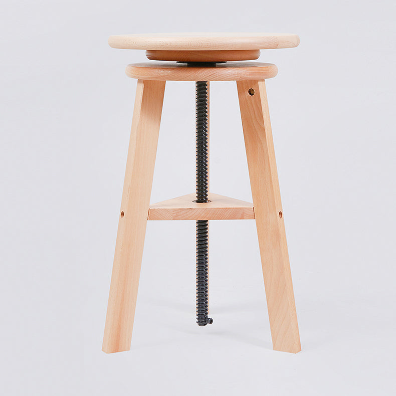 Adjustable Counter Bar Stool Contemporary Armless Wood Bar Stool for Painting Studio Clearhalo 'Bar Furniture' 'Bar Stools' 'bar_stools' 'furn' 'furn_bar_stools' 'furniture_bar_stools' 'Kitchen & Dining Furniture' 'kitchen&dining_furn' 'kitchen' 'kitchen_furn' Furniture' 4400613