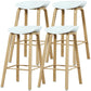 Iron Scandinavian Style Counter Stools Backless Bar Stools with Bucket Seat White 4 Piece Set Clearhalo 'Bar Furniture' 'Bar Stools' 'bar_stools' 'furn' 'furn_bar_stools' 'furniture_bar_stools' 'Kitchen & Dining Furniture' 'kitchen&dining_furn' 'kitchen' 'kitchen_furn' Furniture' 4400617