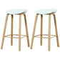 Iron Scandinavian Style Counter Stools Backless Bar Stools with Bucket Seat White 2 Piece Set Clearhalo 'Bar Furniture' 'Bar Stools' 'bar_stools' 'furn' 'furn_bar_stools' 'furniture_bar_stools' 'Kitchen & Dining Furniture' 'kitchen&dining_furn' 'kitchen' 'kitchen_furn' Furniture' 4400619