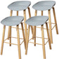 Iron Scandinavian Style Counter Stools Backless Bar Stools with Bucket Seat Grey 4 Piece Set Clearhalo 'Bar Furniture' 'Bar Stools' 'bar_stools' 'furn' 'furn_bar_stools' 'furniture_bar_stools' 'Kitchen & Dining Furniture' 'kitchen&dining_furn' 'kitchen' 'kitchen_furn' Furniture' 4400621