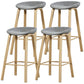 Iron Scandinavian Style Counter Stools Backless Bar Stools with Bucket Seat Light Gray 4 Piece Set Clearhalo 'Bar Furniture' 'Bar Stools' 'bar_stools' 'furn' 'furn_bar_stools' 'furniture_bar_stools' 'Kitchen & Dining Furniture' 'kitchen&dining_furn' 'kitchen' 'kitchen_furn' Furniture' 4400627
