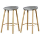 Iron Scandinavian Style Counter Stools Backless Bar Stools with Bucket Seat Light Gray 2 Piece Set Clearhalo 'Bar Furniture' 'Bar Stools' 'bar_stools' 'furn' 'furn_bar_stools' 'furniture_bar_stools' 'Kitchen & Dining Furniture' 'kitchen&dining_furn' 'kitchen' 'kitchen_furn' Furniture' 4400630