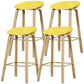 Iron Scandinavian Style Counter Stools Backless Bar Stools with Bucket Seat Yellow 4 Piece Set Clearhalo 'Bar Furniture' 'Bar Stools' 'bar_stools' 'furn' 'furn_bar_stools' 'furniture_bar_stools' 'Kitchen & Dining Furniture' 'kitchen&dining_furn' 'kitchen' 'kitchen_furn' Furniture' 4400632