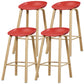 Iron Scandinavian Style Counter Stools Backless Bar Stools with Bucket Seat Red 4 Piece Set Clearhalo 'Bar Furniture' 'Bar Stools' 'bar_stools' 'furn' 'furn_bar_stools' 'furniture_bar_stools' 'Kitchen & Dining Furniture' 'kitchen&dining_furn' 'kitchen' 'kitchen_furn' Furniture' 4400637