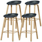 Iron Scandinavian Style Counter Stools Backless Bar Stools with Bucket Seat Black 4 Piece Set Clearhalo 'Bar Furniture' 'Bar Stools' 'bar_stools' 'furn' 'furn_bar_stools' 'furniture_bar_stools' 'Kitchen & Dining Furniture' 'kitchen&dining_furn' 'kitchen' 'kitchen_furn' Furniture' 4400640