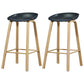 Iron Scandinavian Style Counter Stools Backless Bar Stools with Bucket Seat Black 2 Piece Set Clearhalo 'Bar Furniture' 'Bar Stools' 'bar_stools' 'furn' 'furn_bar_stools' 'furniture_bar_stools' 'Kitchen & Dining Furniture' 'kitchen&dining_furn' 'kitchen' 'kitchen_furn' Furniture' 4400642