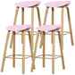 Iron Scandinavian Style Counter Stools Backless Bar Stools with Bucket Seat Pink 4 Piece Set Clearhalo 'Bar Furniture' 'Bar Stools' 'bar_stools' 'furn' 'furn_bar_stools' 'furniture_bar_stools' 'Kitchen & Dining Furniture' 'kitchen&dining_furn' 'kitchen' 'kitchen_furn' Furniture' 4400643