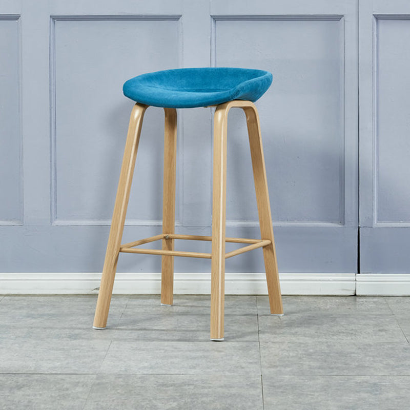 Iron Scandinavian Style Counter Stools Backless Bar Stools with Bucket Seat Lake Blue 1 Piece Clearhalo 'Bar Furniture' 'Bar Stools' 'bar_stools' 'furn' 'furn_bar_stools' 'furniture_bar_stools' 'Kitchen & Dining Furniture' 'kitchen&dining_furn' 'kitchen' 'kitchen_furn' Furniture' 4400647