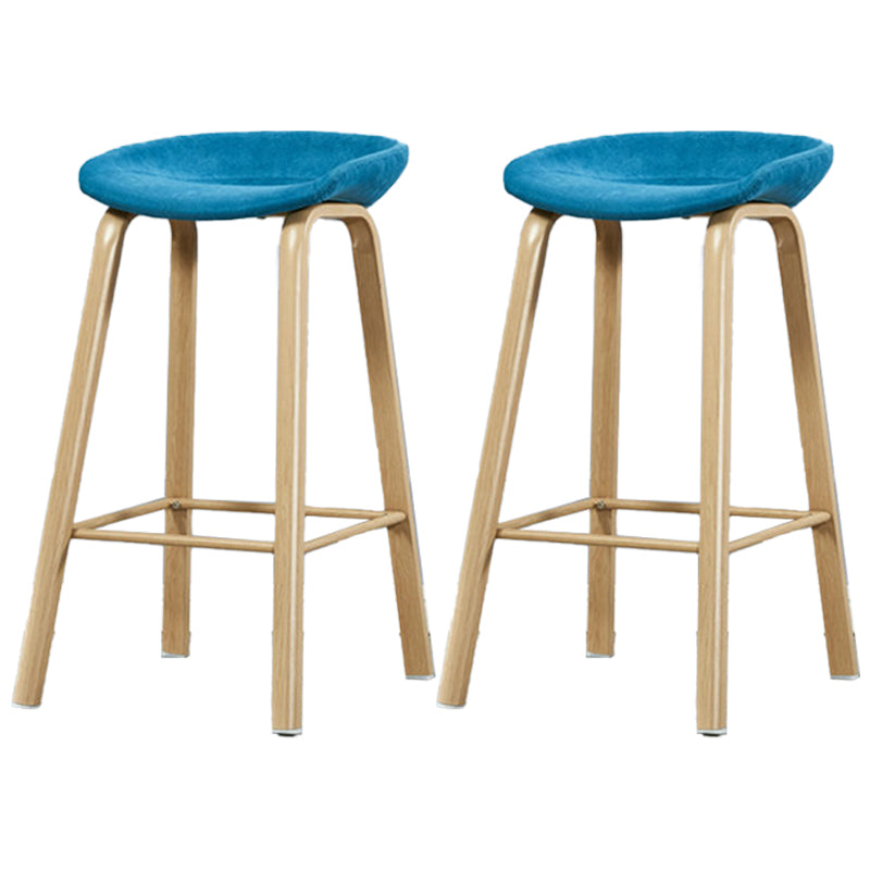 Iron Scandinavian Style Counter Stools Backless Bar Stools with Bucket Seat Lake Blue 2 Piece Set Clearhalo 'Bar Furniture' 'Bar Stools' 'bar_stools' 'furn' 'furn_bar_stools' 'furniture_bar_stools' 'Kitchen & Dining Furniture' 'kitchen&dining_furn' 'kitchen' 'kitchen_furn' Furniture' 4400648