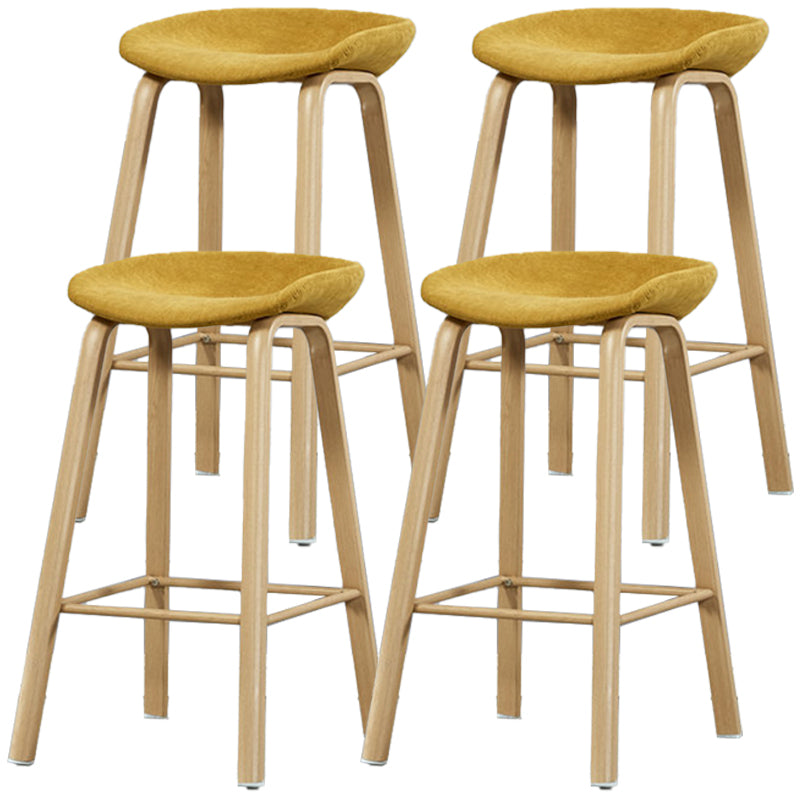 Iron Scandinavian Style Counter Stools Backless Bar Stools with Bucket Seat Ginger 4 Piece Set Clearhalo 'Bar Furniture' 'Bar Stools' 'bar_stools' 'furn' 'furn_bar_stools' 'furniture_bar_stools' 'Kitchen & Dining Furniture' 'kitchen&dining_furn' 'kitchen' 'kitchen_furn' Furniture' 4400649