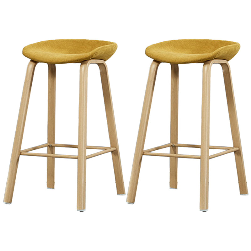 Iron Scandinavian Style Counter Stools Backless Bar Stools with Bucket Seat Ginger 2 Piece Set Clearhalo 'Bar Furniture' 'Bar Stools' 'bar_stools' 'furn' 'furn_bar_stools' 'furniture_bar_stools' 'Kitchen & Dining Furniture' 'kitchen&dining_furn' 'kitchen' 'kitchen_furn' Furniture' 4400651
