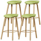 Iron Scandinavian Style Counter Stools Backless Bar Stools with Bucket Seat Green 4 Piece Set Clearhalo 'Bar Furniture' 'Bar Stools' 'bar_stools' 'furn' 'furn_bar_stools' 'furniture_bar_stools' 'Kitchen & Dining Furniture' 'kitchen&dining_furn' 'kitchen' 'kitchen_furn' Furniture' 4400652