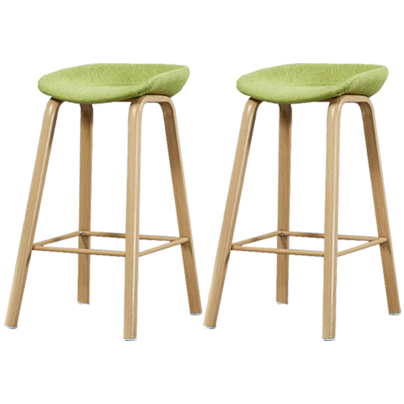 Iron Scandinavian Style Counter Stools Backless Bar Stools with Bucket Seat Green 2 Piece Set Clearhalo 'Bar Furniture' 'Bar Stools' 'bar_stools' 'furn' 'furn_bar_stools' 'furniture_bar_stools' 'Kitchen & Dining Furniture' 'kitchen&dining_furn' 'kitchen' 'kitchen_furn' Furniture' 4400654