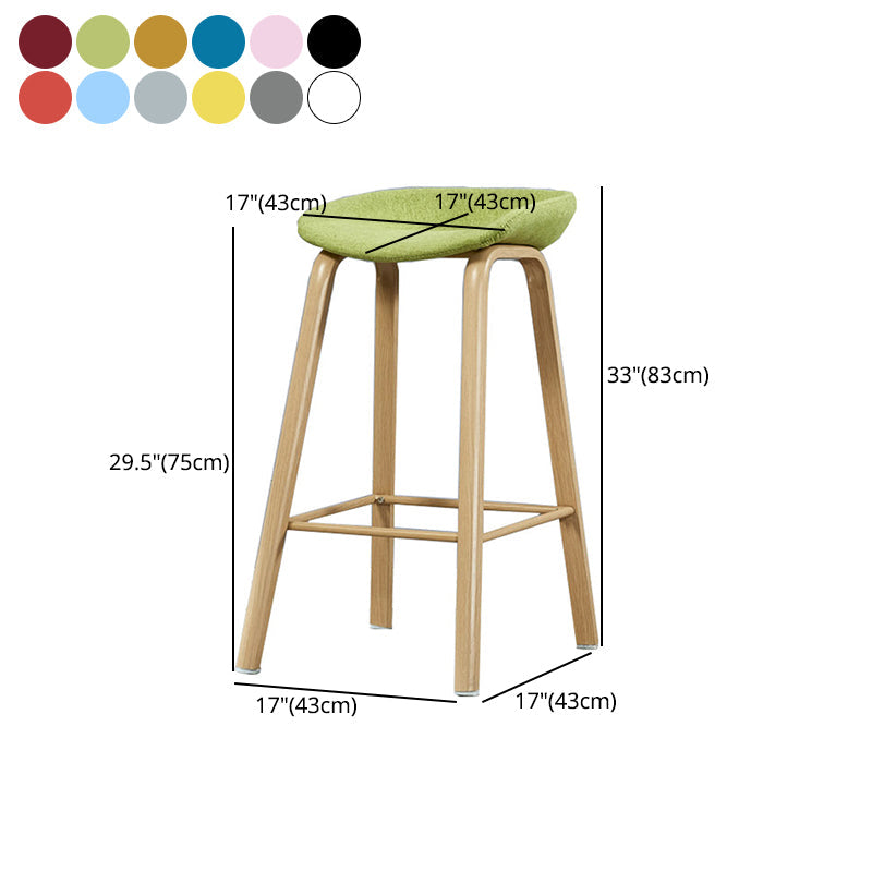 Iron Scandinavian Style Counter Stools Backless Bar Stools with Bucket Seat Clearhalo 'Bar Furniture' 'Bar Stools' 'bar_stools' 'furn' 'furn_bar_stools' 'furniture_bar_stools' 'Kitchen & Dining Furniture' 'kitchen&dining_furn' 'kitchen' 'kitchen_furn' Furniture' 4400658