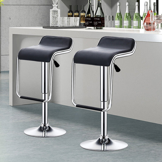 Industrial PU Leather Upholstered Barstool Adjustable Height Swivel Bar Stools Clearhalo 'Bar Furniture' 'Bar Stools' 'bar_stools' 'furn' 'furn_bar_stools' 'furniture_bar_stools' 'Kitchen & Dining Furniture' 'kitchen&dining_furn' 'kitchen' 'kitchen_furn' Furniture' 4400662