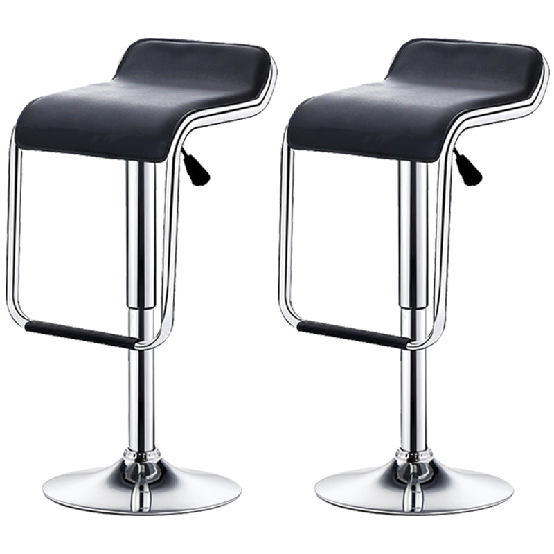 Industrial PU Leather Upholstered Barstool Adjustable Height Swivel Bar Stools 2 Piece Set Clearhalo 'Bar Furniture' 'Bar Stools' 'bar_stools' 'furn' 'furn_bar_stools' 'furniture_bar_stools' 'Kitchen & Dining Furniture' 'kitchen&dining_furn' 'kitchen' 'kitchen_furn' Furniture' 4400663