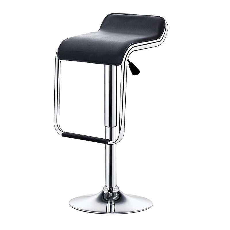 Industrial PU Leather Upholstered Barstool Adjustable Height Swivel Bar Stools Clearhalo 'Bar Furniture' 'Bar Stools' 'bar_stools' 'furn' 'furn_bar_stools' 'furniture_bar_stools' 'Kitchen & Dining Furniture' 'kitchen&dining_furn' 'kitchen' 'kitchen_furn' Furniture' 4400666