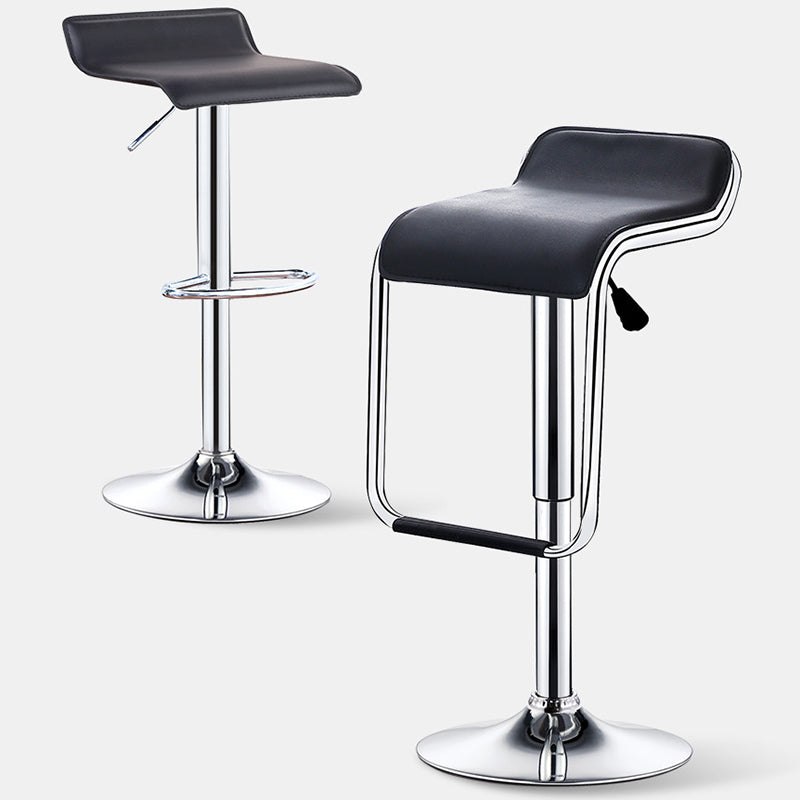 Industrial PU Leather Upholstered Barstool Adjustable Height Swivel Bar Stools Clearhalo 'Bar Furniture' 'Bar Stools' 'bar_stools' 'furn' 'furn_bar_stools' 'furniture_bar_stools' 'Kitchen & Dining Furniture' 'kitchen&dining_furn' 'kitchen' 'kitchen_furn' Furniture' 4400670