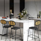 Nordic Rattan Low Back Barstool Simple Indoor Tall Stool with Upholstered Clearhalo 'Bar Furniture' 'Bar Stools' 'bar_stools' 'furn' 'furn_bar_stools' 'furniture_bar_stools' 'Kitchen & Dining Furniture' 'kitchen&dining_furn' 'kitchen' 'kitchen_furn' Furniture' 4400677