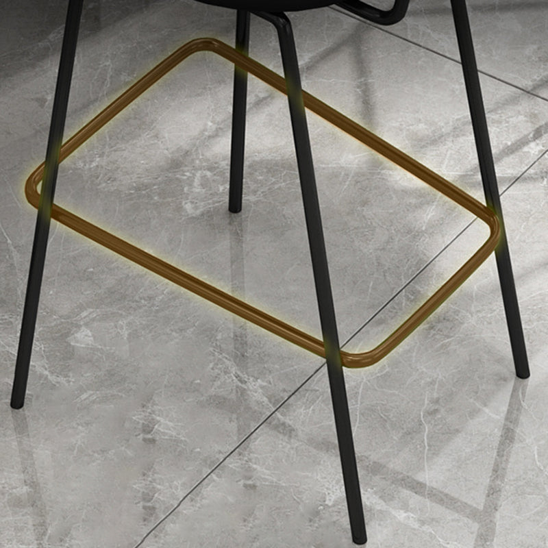 Nordic Rattan Low Back Barstool Simple Indoor Tall Stool with Upholstered Clearhalo 'Bar Furniture' 'Bar Stools' 'bar_stools' 'furn' 'furn_bar_stools' 'furniture_bar_stools' 'Kitchen & Dining Furniture' 'kitchen&dining_furn' 'kitchen' 'kitchen_furn' Furniture' 4400683