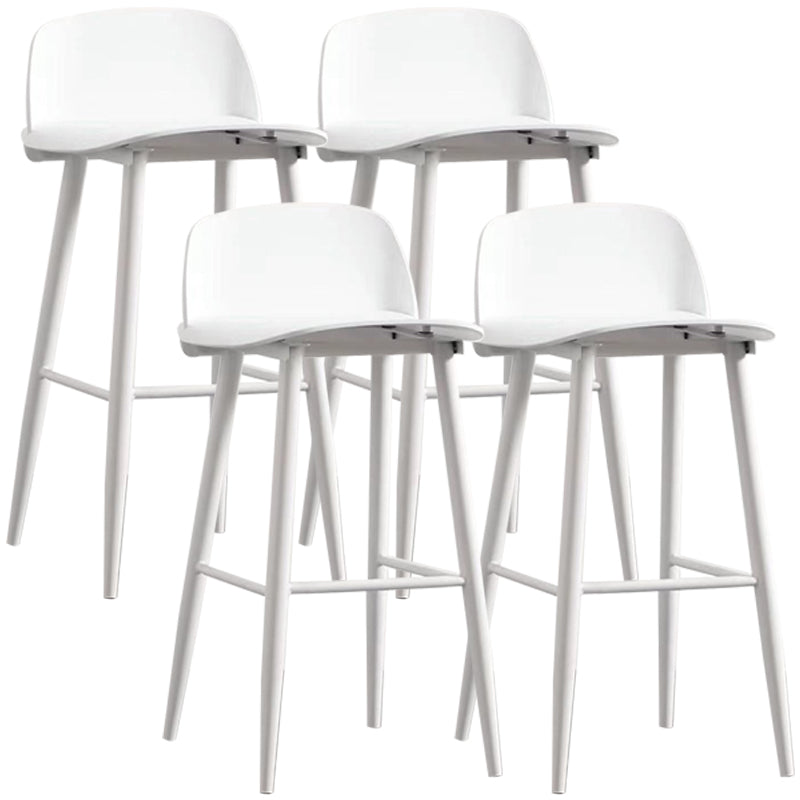 Scandinavian Style Bar-stool with Square Seat Counter Stool for Restaurant Bar White 4 Piece Set Clearhalo 'Bar Furniture' 'Bar Stools' 'bar_stools' 'furn' 'furn_bar_stools' 'furniture_bar_stools' 'Kitchen & Dining Furniture' 'kitchen&dining_furn' 'kitchen' 'kitchen_furn' Furniture' 4400693