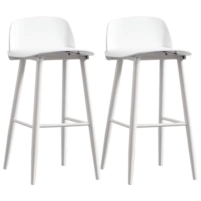 Scandinavian Style Bar-stool with Square Seat Counter Stool for Restaurant Bar White 2 Piece Set Clearhalo 'Bar Furniture' 'Bar Stools' 'bar_stools' 'furn' 'furn_bar_stools' 'furniture_bar_stools' 'Kitchen & Dining Furniture' 'kitchen&dining_furn' 'kitchen' 'kitchen_furn' Furniture' 4400697
