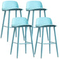 Scandinavian Style Bar-stool with Square Seat Counter Stool for Restaurant Bar Blue 4 Piece Set Clearhalo 'Bar Furniture' 'Bar Stools' 'bar_stools' 'furn' 'furn_bar_stools' 'furniture_bar_stools' 'Kitchen & Dining Furniture' 'kitchen&dining_furn' 'kitchen' 'kitchen_furn' Furniture' 4400699