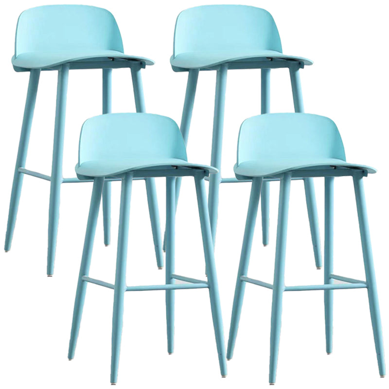 Scandinavian Style Bar-stool with Square Seat Counter Stool for Restaurant Bar Blue 4 Piece Set Clearhalo 'Bar Furniture' 'Bar Stools' 'bar_stools' 'furn' 'furn_bar_stools' 'furniture_bar_stools' 'Kitchen & Dining Furniture' 'kitchen&dining_furn' 'kitchen' 'kitchen_furn' Furniture' 4400699
