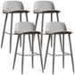 Scandinavian Style Bar-stool with Square Seat Counter Stool for Restaurant Bar Grey 4 Piece Set Clearhalo 'Bar Furniture' 'Bar Stools' 'bar_stools' 'furn' 'furn_bar_stools' 'furniture_bar_stools' 'Kitchen & Dining Furniture' 'kitchen&dining_furn' 'kitchen' 'kitchen_furn' Furniture' 4400705