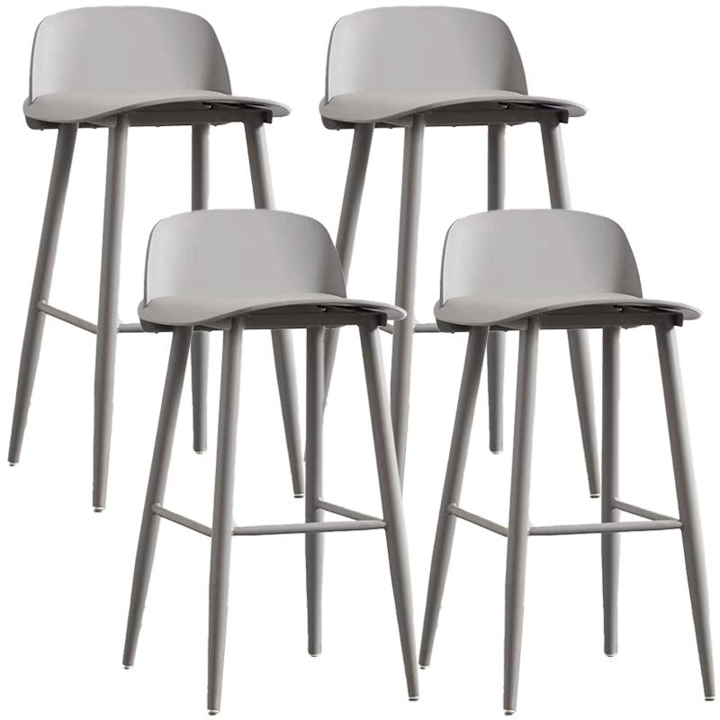 Scandinavian Style Bar-stool with Square Seat Counter Stool for Restaurant Bar Grey 4 Piece Set Clearhalo 'Bar Furniture' 'Bar Stools' 'bar_stools' 'furn' 'furn_bar_stools' 'furniture_bar_stools' 'Kitchen & Dining Furniture' 'kitchen&dining_furn' 'kitchen' 'kitchen_furn' Furniture' 4400705