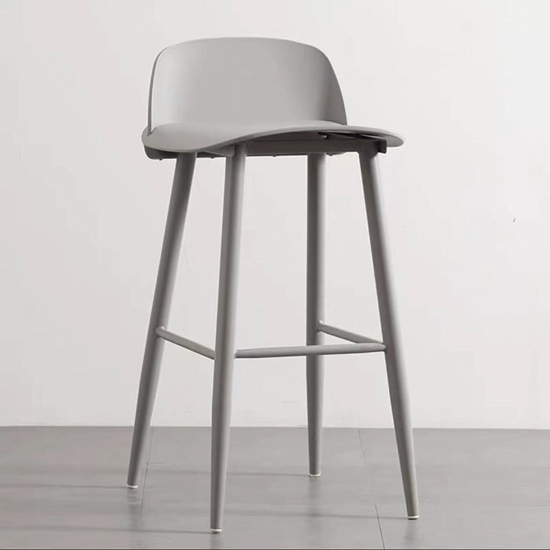 Scandinavian Style Bar-stool with Square Seat Counter Stool for Restaurant Bar Grey 1 Piece Clearhalo 'Bar Furniture' 'Bar Stools' 'bar_stools' 'furn' 'furn_bar_stools' 'furniture_bar_stools' 'Kitchen & Dining Furniture' 'kitchen&dining_furn' 'kitchen' 'kitchen_furn' Furniture' 4400707