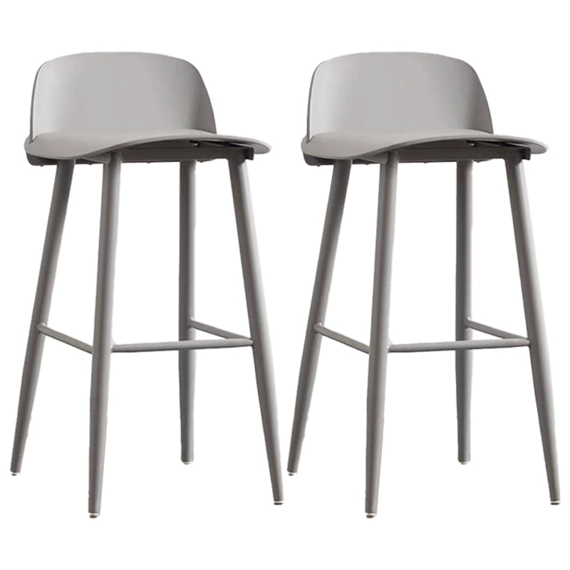 Scandinavian Style Bar-stool with Square Seat Counter Stool for Restaurant Bar Grey 2 Piece Set Clearhalo 'Bar Furniture' 'Bar Stools' 'bar_stools' 'furn' 'furn_bar_stools' 'furniture_bar_stools' 'Kitchen & Dining Furniture' 'kitchen&dining_furn' 'kitchen' 'kitchen_furn' Furniture' 4400709