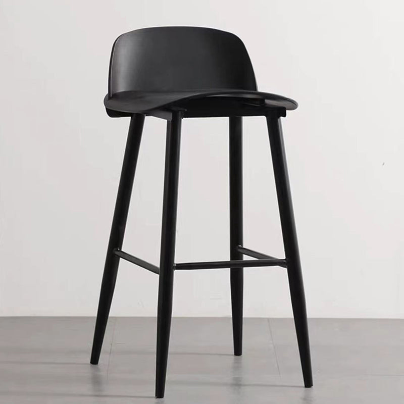 Scandinavian Style Bar-stool with Square Seat Counter Stool for Restaurant Bar Black 1 Piece Clearhalo 'Bar Furniture' 'Bar Stools' 'bar_stools' 'furn' 'furn_bar_stools' 'furniture_bar_stools' 'Kitchen & Dining Furniture' 'kitchen&dining_furn' 'kitchen' 'kitchen_furn' Furniture' 4400717