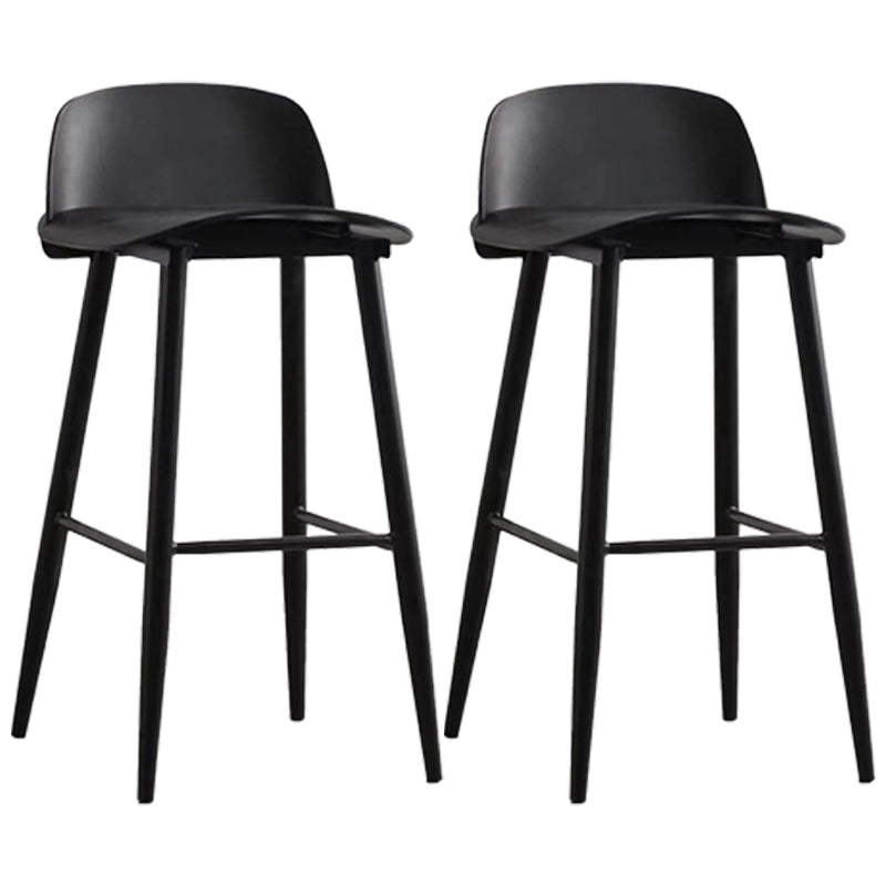 Scandinavian Style Bar-stool with Square Seat Counter Stool for Restaurant Bar Black 2 Piece Set Clearhalo 'Bar Furniture' 'Bar Stools' 'bar_stools' 'furn' 'furn_bar_stools' 'furniture_bar_stools' 'Kitchen & Dining Furniture' 'kitchen&dining_furn' 'kitchen' 'kitchen_furn' Furniture' 4400718