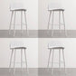 Scandinavian Style Bar-stool with Square Seat Counter Stool for Restaurant Bar White-Clear 4 Piece Set Clearhalo 'Bar Furniture' 'Bar Stools' 'bar_stools' 'furn' 'furn_bar_stools' 'furniture_bar_stools' 'Kitchen & Dining Furniture' 'kitchen&dining_furn' 'kitchen' 'kitchen_furn' Furniture' 4400725
