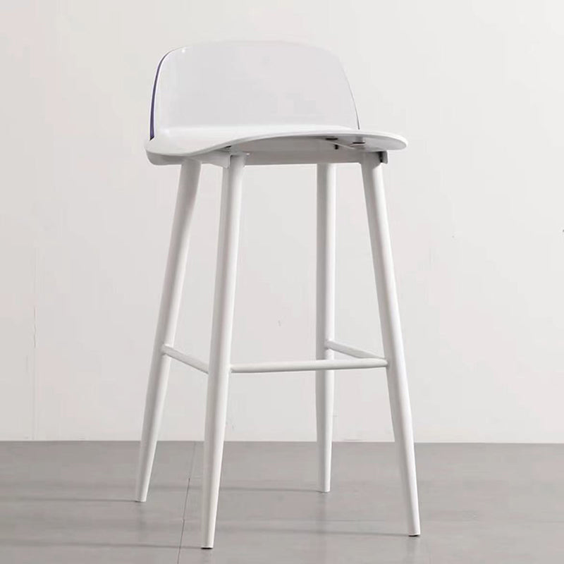 Scandinavian Style Bar-stool with Square Seat Counter Stool for Restaurant Bar White-Clear 1 Piece Clearhalo 'Bar Furniture' 'Bar Stools' 'bar_stools' 'furn' 'furn_bar_stools' 'furniture_bar_stools' 'Kitchen & Dining Furniture' 'kitchen&dining_furn' 'kitchen' 'kitchen_furn' Furniture' 4400726