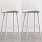 Scandinavian Style Bar-stool with Square Seat Counter Stool for Restaurant Bar White-Clear 2 Piece Set Clearhalo 'Bar Furniture' 'Bar Stools' 'bar_stools' 'furn' 'furn_bar_stools' 'furniture_bar_stools' 'Kitchen & Dining Furniture' 'kitchen&dining_furn' 'kitchen' 'kitchen_furn' Furniture' 4400727