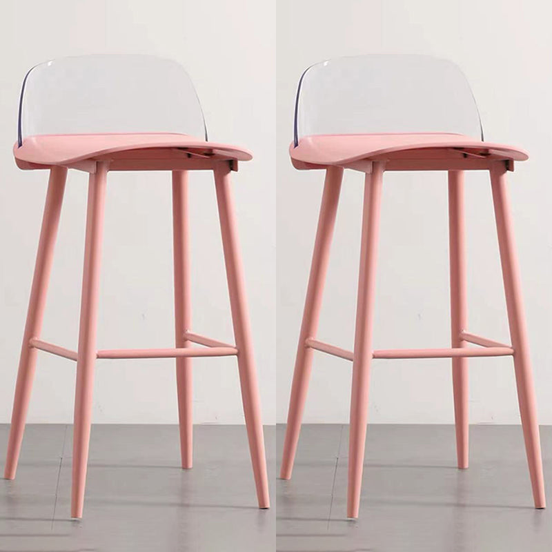 Scandinavian Style Bar-stool with Square Seat Counter Stool for Restaurant Bar Red Clear 2 Piece Set Clearhalo 'Bar Furniture' 'Bar Stools' 'bar_stools' 'furn' 'furn_bar_stools' 'furniture_bar_stools' 'Kitchen & Dining Furniture' 'kitchen&dining_furn' 'kitchen' 'kitchen_furn' Furniture' 4400730