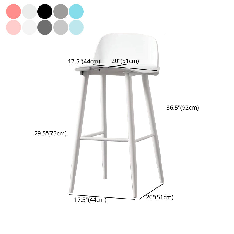 Scandinavian Style Bar-stool with Square Seat Counter Stool for Restaurant Bar Clearhalo 'Bar Furniture' 'Bar Stools' 'bar_stools' 'furn' 'furn_bar_stools' 'furniture_bar_stools' 'Kitchen & Dining Furniture' 'kitchen&dining_furn' 'kitchen' 'kitchen_furn' Furniture' 4400734