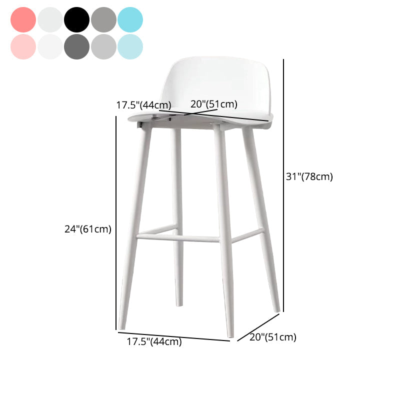 Scandinavian Style Bar-stool with Square Seat Counter Stool for Restaurant Bar Clearhalo 'Bar Furniture' 'Bar Stools' 'bar_stools' 'furn' 'furn_bar_stools' 'furniture_bar_stools' 'Kitchen & Dining Furniture' 'kitchen&dining_furn' 'kitchen' 'kitchen_furn' Furniture' 4400735
