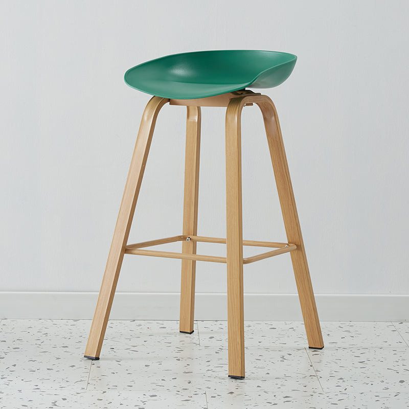 Scandinavian Style Bar-stool with Metal Legs Counter Stool for Kitchen Bar Green 1 Piece Clearhalo 'Bar Furniture' 'Bar Stools' 'bar_stools' 'furn' 'furn_bar_stools' 'furniture_bar_stools' 'Kitchen & Dining Furniture' 'kitchen&dining_furn' 'kitchen' 'kitchen_furn' Furniture' 4400738