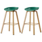 Scandinavian Style Bar-stool with Metal Legs Counter Stool for Kitchen Bar Green 2 Piece Set Clearhalo 'Bar Furniture' 'Bar Stools' 'bar_stools' 'furn' 'furn_bar_stools' 'furniture_bar_stools' 'Kitchen & Dining Furniture' 'kitchen&dining_furn' 'kitchen' 'kitchen_furn' Furniture' 4400741