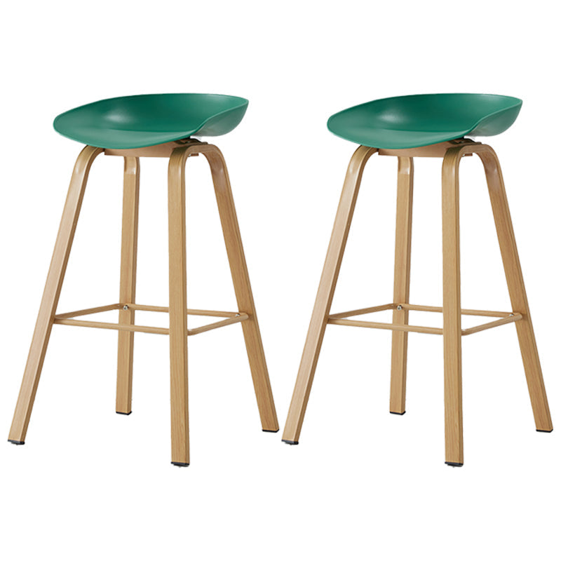 Scandinavian Style Bar-stool with Metal Legs Counter Stool for Kitchen Bar Green 2 Piece Set Clearhalo 'Bar Furniture' 'Bar Stools' 'bar_stools' 'furn' 'furn_bar_stools' 'furniture_bar_stools' 'Kitchen & Dining Furniture' 'kitchen&dining_furn' 'kitchen' 'kitchen_furn' Furniture' 4400741